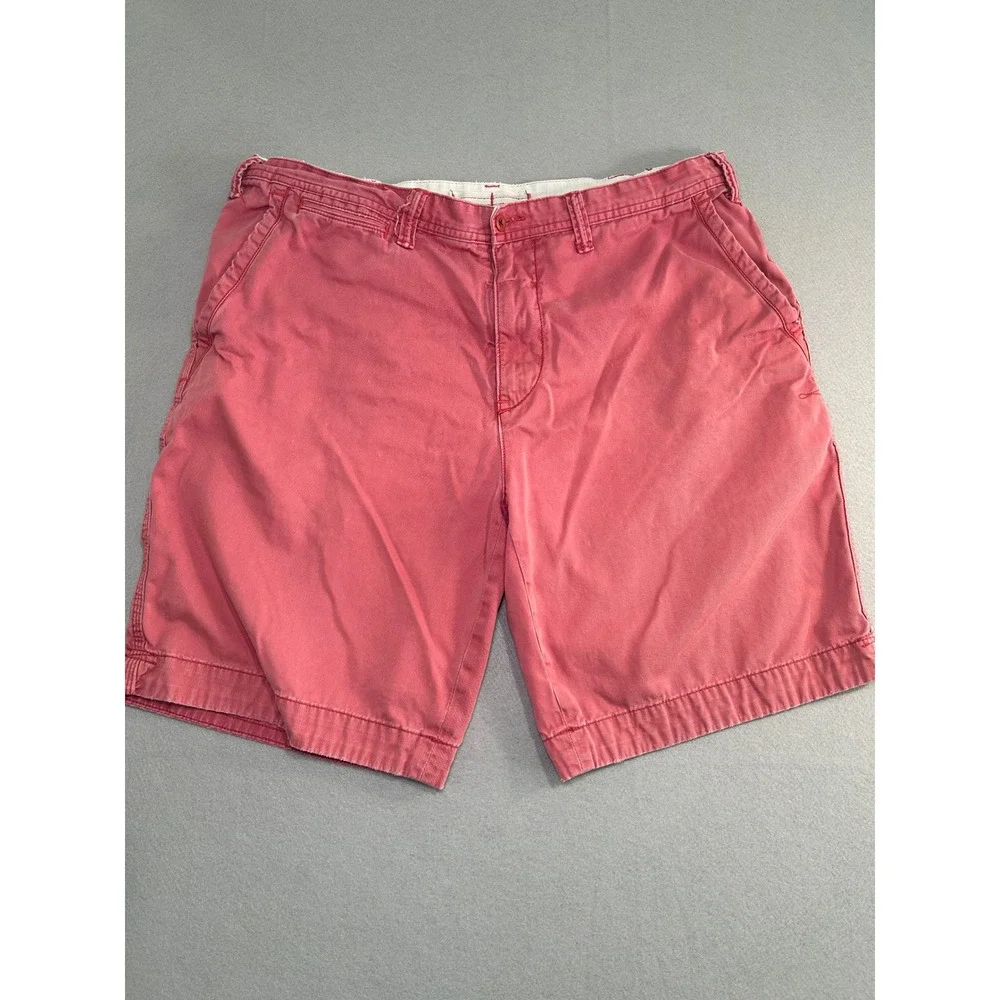 Polo Ralph Lauren Chino Shorts Mens 38 Salmon‎ Relaxed Distressed Flat Front
